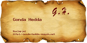 Gonda Hedda névjegykártya
